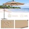 Patio Hanging Umbrella 10 ft – Solar LED Sun Shade with Cross Base